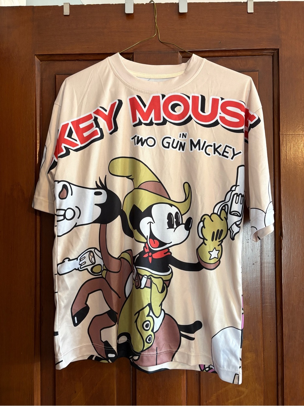Shirt Farm Two Gun Mickey Mouse shirt - size small
